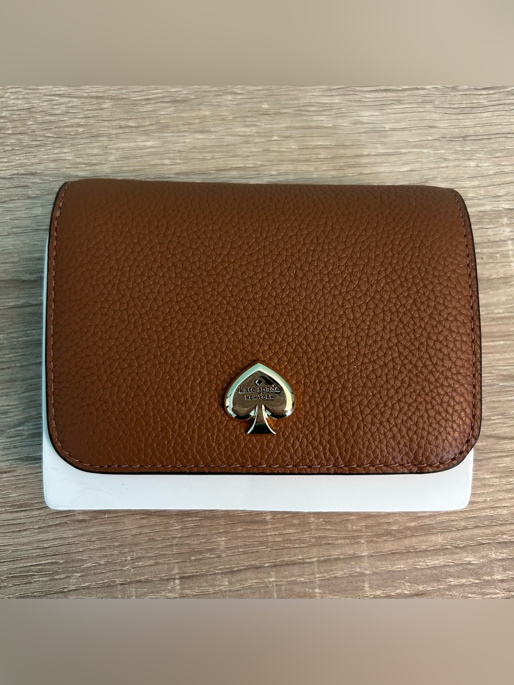 Kate Spade Kayla Small L Zip Wallet KK056 Warm Gingerbread Outlet